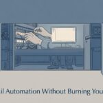 hands routing network cables for a cold email automation sending infrastructure setup