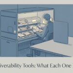 technician calibrating email deliverability tools on a rack-mounted server, amber LEDs glowing